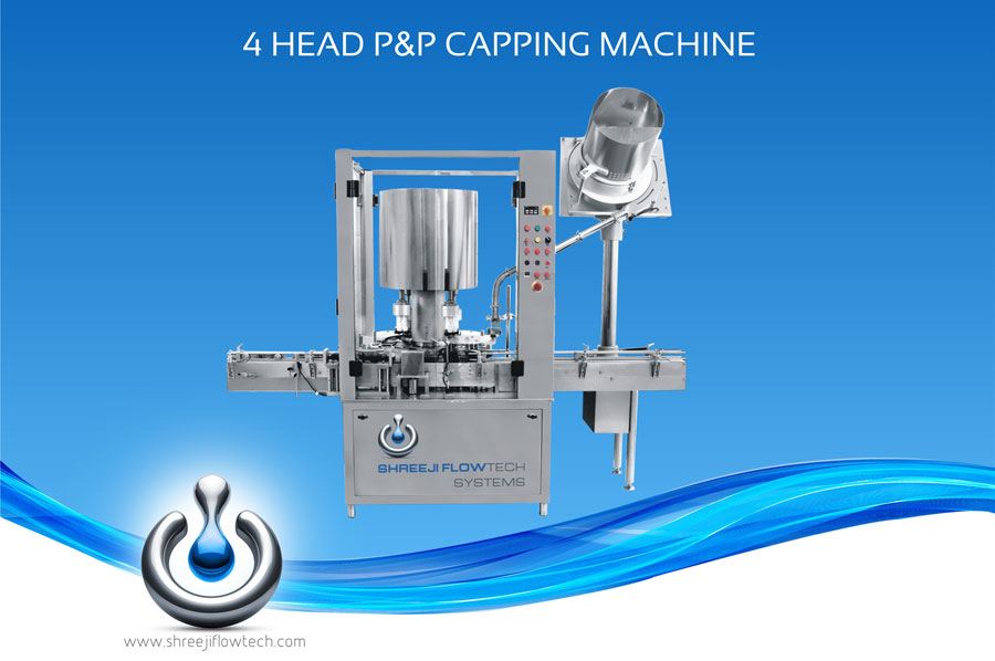 Four Head Pick and Place Capping Machine