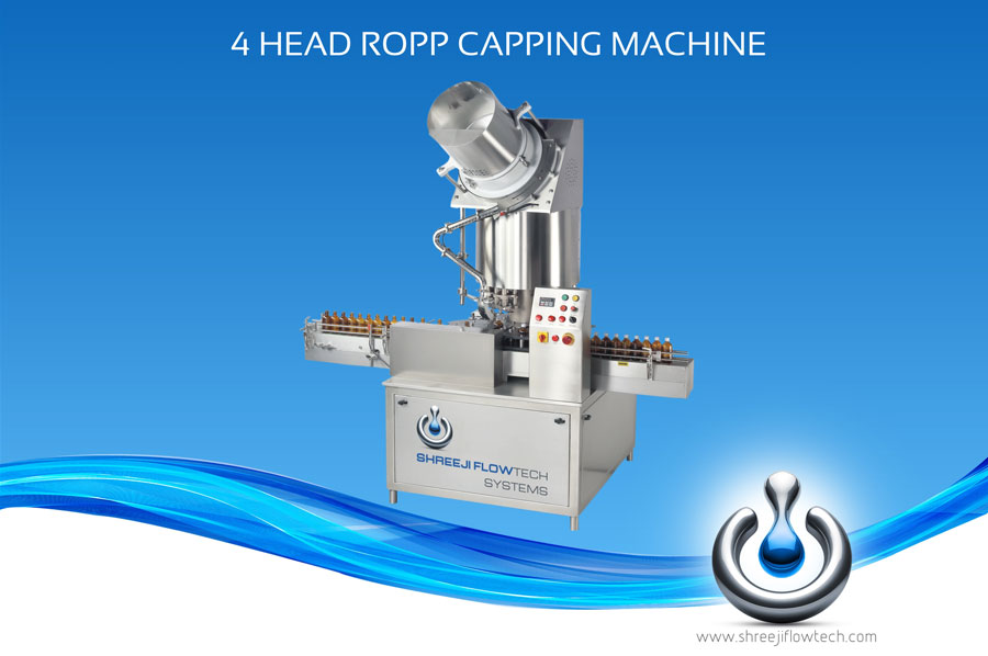 Four Head ROPP Automatic Bottle Capper Machine for pharma