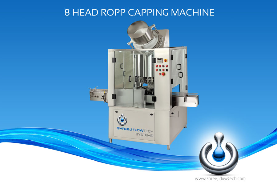 Eight Head ROPP Automatic Bottle Capper Machine for pharma