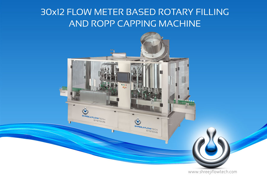 30 Head Flow Meter Rotary Liquid Filling & 12 Head ROPP Capping Machine for Bottles