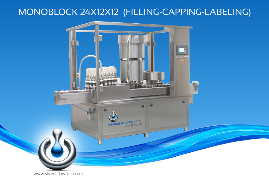 Automatic Multi Head Filling-Capping-Labeling Mono block for Pharma