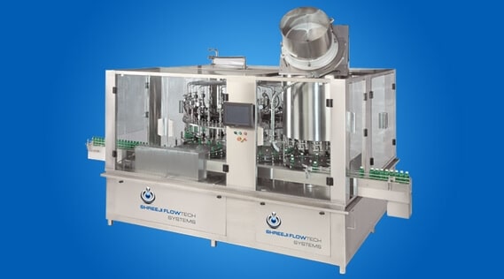 30x12 Flow Meter Based Rotary Filling and ROPP Capping Machine